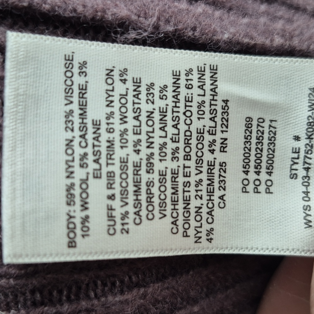 Aritzia Wilfred Camila Sweater Relaxed V Neck Cardigan In Mauve Size Small - Picture 6 of 6